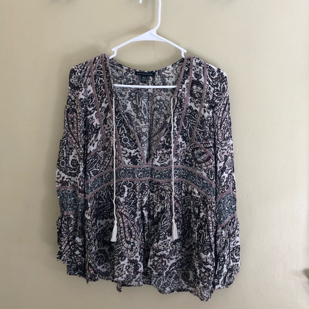 American Eagle Flowy Bohemian Top